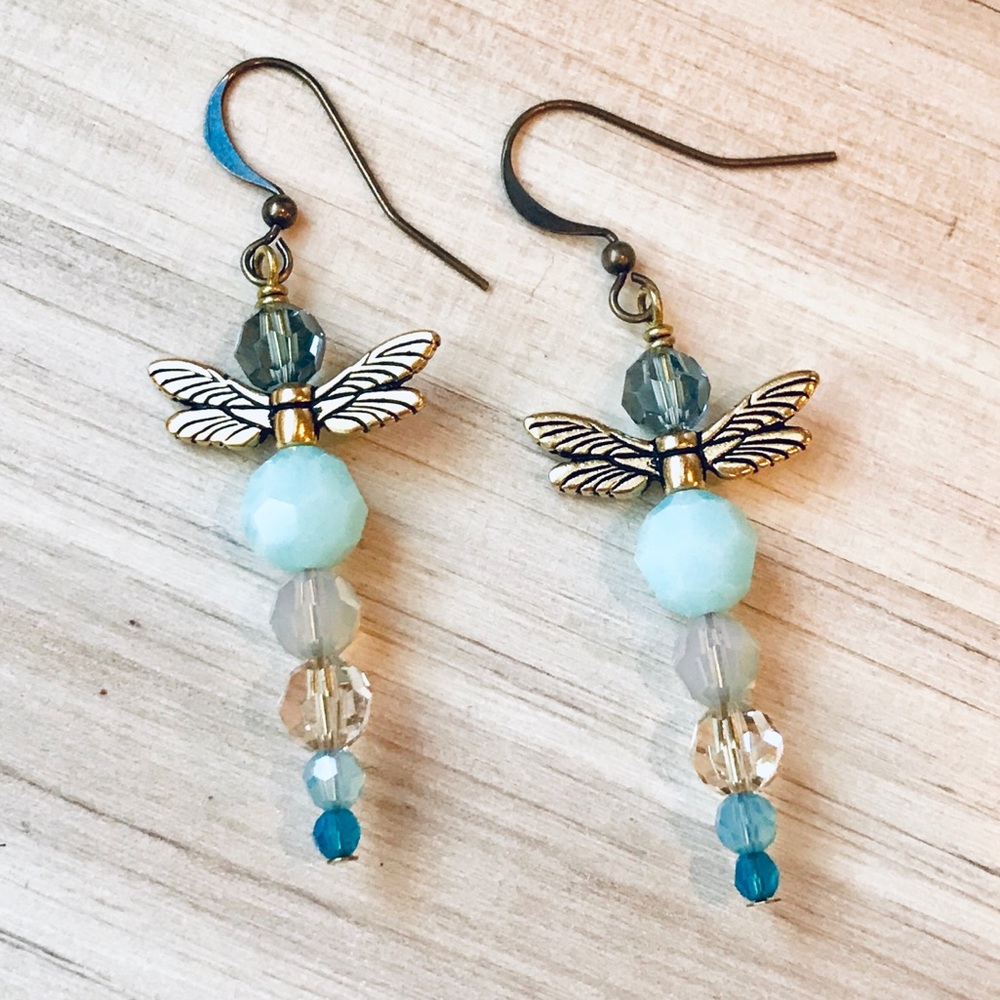 5 for $25 🎁 Swarovski Crystal Dragonfly Earrings